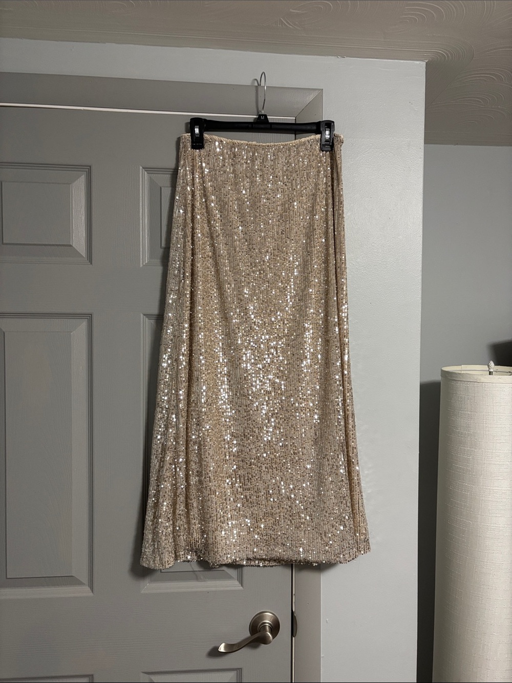 Old Navy Gold Sequin Maxi Skirt